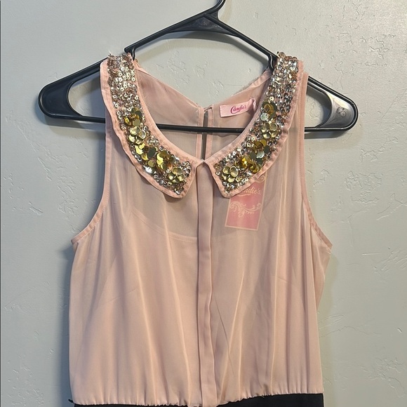 Juniors' Candie's® Sequin Peter Pan Collar Dress Size Medium - Picture 2 of 8